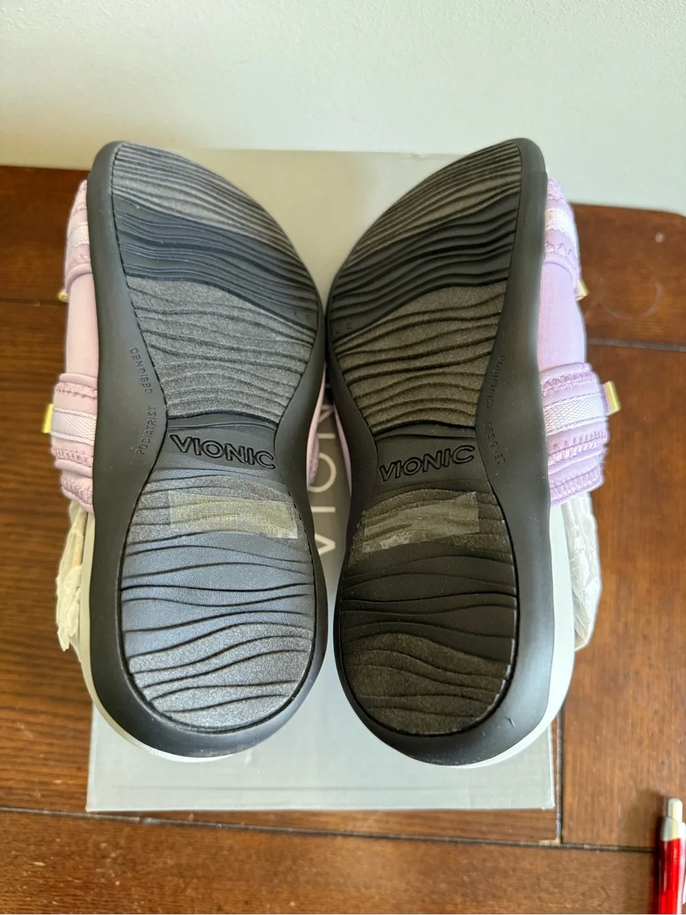 Vionic Lavender‎ Dual-Strap Comfort Slide Sandals NEW